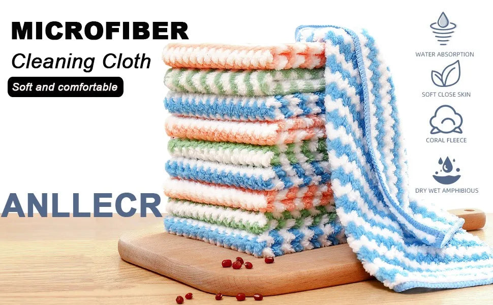 "Microfiber High-Absorbent Velvet Drying Kitchen Towels – Gentle on Dishes, Microfiber Lint Free Tough on Moisture- Homeious"