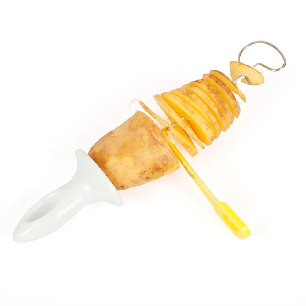 1-5Sets Stainless Steel Plastic Rotate Potato Slicer Twisted Potato Spiral Slice Cutter Creative Vegetable Tool Kitchen Gadgets