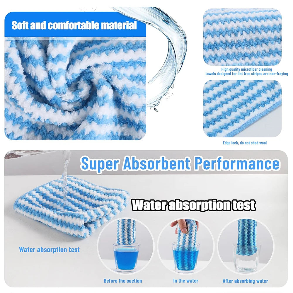 "Microfiber High-Absorbent Velvet Drying Kitchen Towels – Gentle on Dishes, Microfiber Lint Free Tough on Moisture- Homeious"