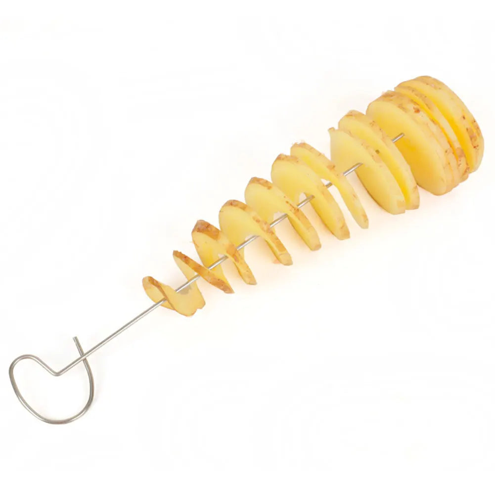 1-5Sets Stainless Steel Plastic Rotate Potato Slicer Twisted Potato Spiral Slice Cutter Creative Vegetable Tool Kitchen Gadgets