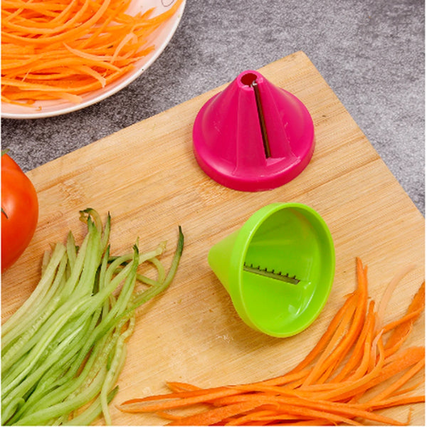 Vegetable Fruit Slicer Stainless Steel Potato Cutting Spiral Slicer Carrot Shred Device Cook Salad Radish Cutter Kitchen Tools