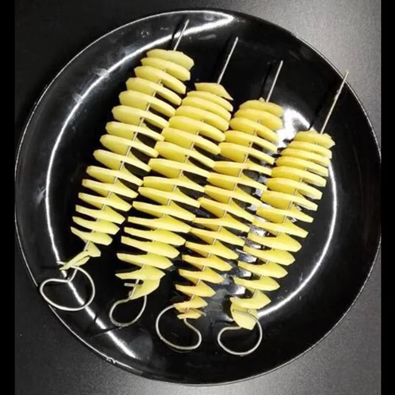 Tornado Potato Cutter: Stainless Steel Spiral & Vegetable Slicer | Kitchen gadget By Homeious