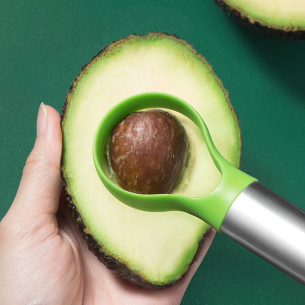 Stainless Steel Avocado Slicer & Peeler – 2-in-1 Kitchen Tool for Avocado, Butter & Fruits | Homeious UK