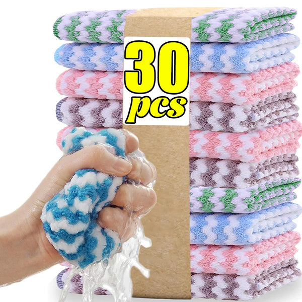 "Microfiber High-Absorbent Velvet Drying Kitchen Towels – Gentle on Dishes, Microfiber Lint Free Tough on Moisture- Homeious"