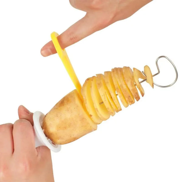 Tornado Potato Cutter: Stainless Steel Spiral & Vegetable Slicer | Kitchen gadget By Homeious