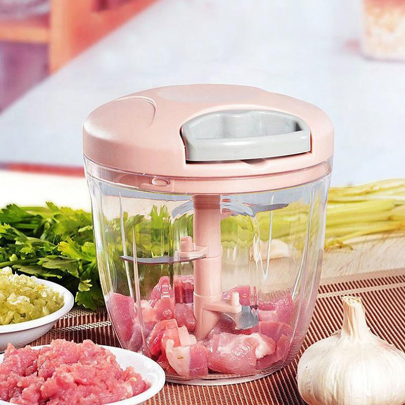 ccesso500/900ML Manual Meat Mincer Garlic Chopper Rotate Garlic Press Crusher Vegetable Onion Cutter Kitchen Cooking Aries