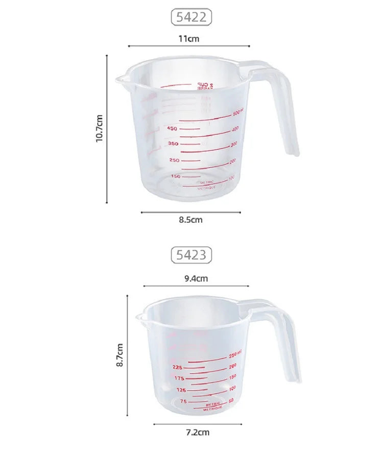 250/500/1000ML Easuring Cup Silicone Measuring Cups and Spoons Plastic Jug Digital Kitchen Scale Baking Tools Timer Accessories