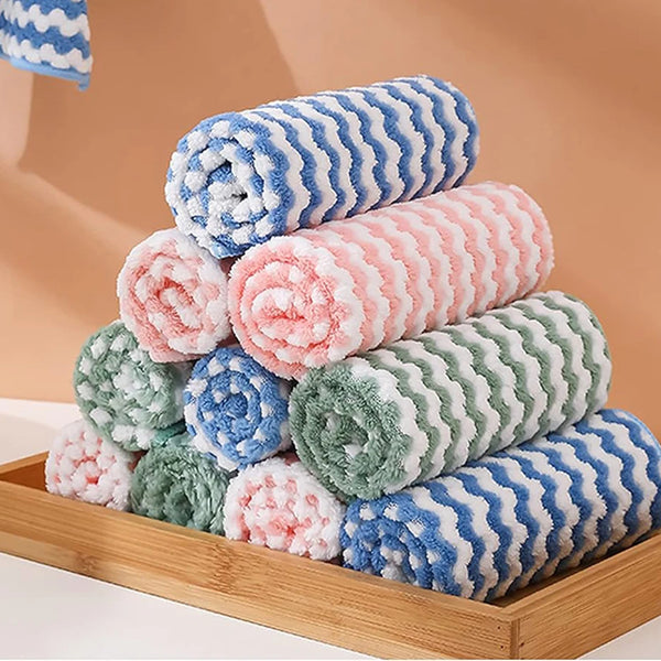 "Microfiber High-Absorbent Velvet Drying Kitchen Towels – Gentle on Dishes, Microfiber Lint Free Tough on Moisture- Homeious"