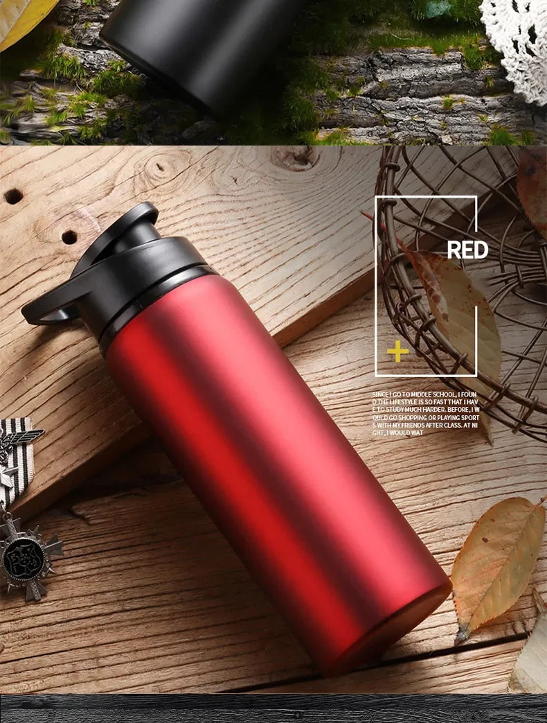 "Stainless Steel Water Bottle – Leak Proof, Portable for Travel, Cycling & Outdoor Sports | Homeious"