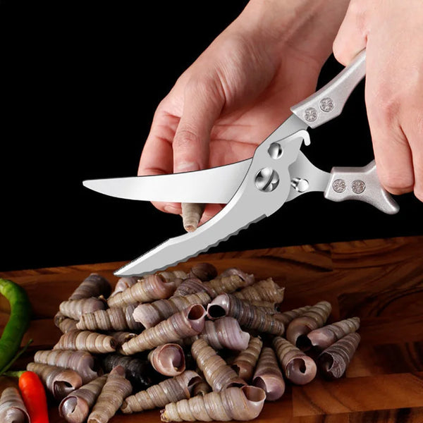 "Heavy Duty Poultry Shears –|Homeious| Stainless Steel Kitchen Scissors for Chicken, Meat & Fish"