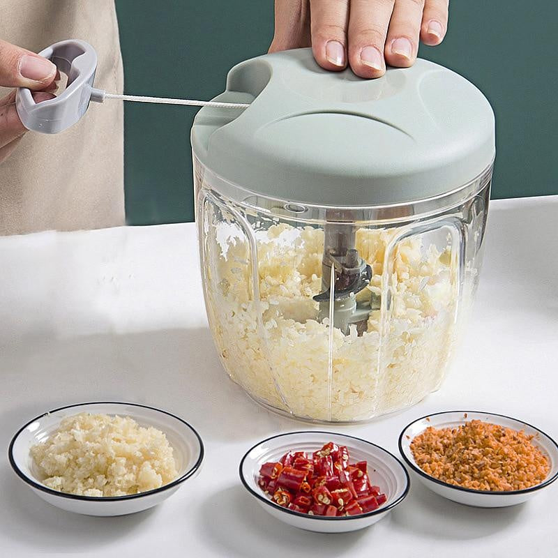 ccesso500/900ML Manual Meat Mincer Garlic Chopper Rotate Garlic Press Crusher Vegetable Onion Cutter Kitchen Cooking Aries