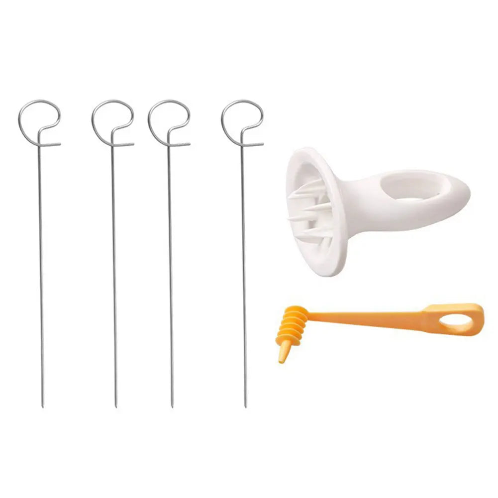 1-5Sets Stainless Steel Plastic Rotate Potato Slicer Twisted Potato Spiral Slice Cutter Creative Vegetable Tool Kitchen Gadgets