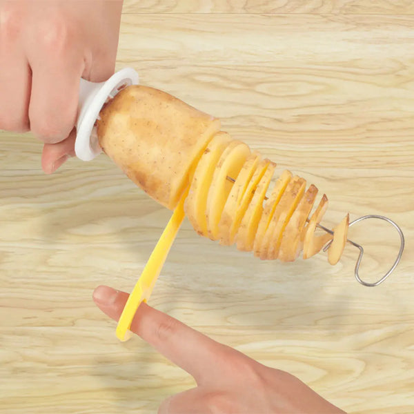1-5Sets Stainless Steel Plastic Rotate Potato Slicer Twisted Potato Spiral Slice Cutter Creative Vegetable Tool Kitchen Gadgets